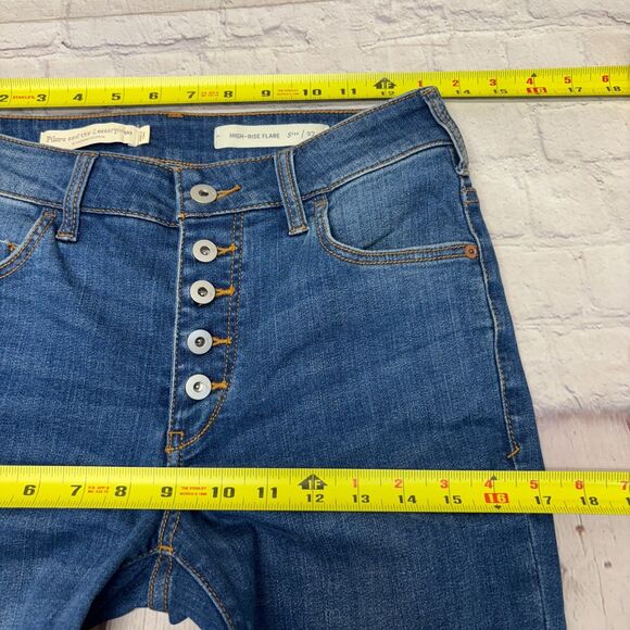 Anthropologie Pilcro & The Letterpress High Rise Flare Jeans 27 Denim D040 -5 - Picture 3 of 16